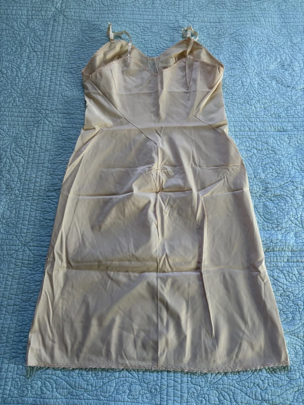 Classic Beige Slip Dress - Women Intimates - Picture 4 of 4